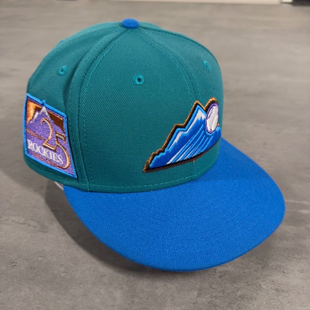 Hat Club Colorado Rockies New Era Cap 7 3/4 Utah Jazz Crossover Teal Blue Purple